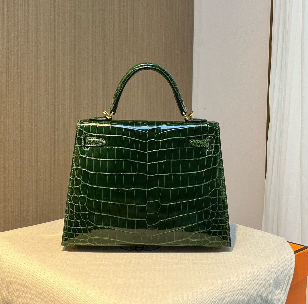 KL25 Emerald Gold Buckle Hermès Handbag