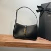 【𝑳𝑬 𝟓 𝑨 𝟕】𝙍𝙤𝙨𝙚 same style smooth plain leather 𝙃𝙊𝘽𝙊 handbag Plain leather gold/black 𝟔𝟓𝟕𝟐𝟐𝟖