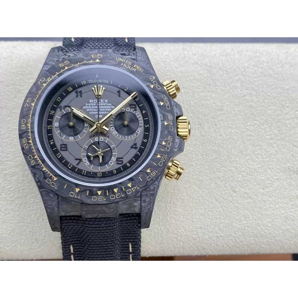 Rolex DIW Modified Datona Carbon Fiber Gray Dial Swiss 4130 Movement