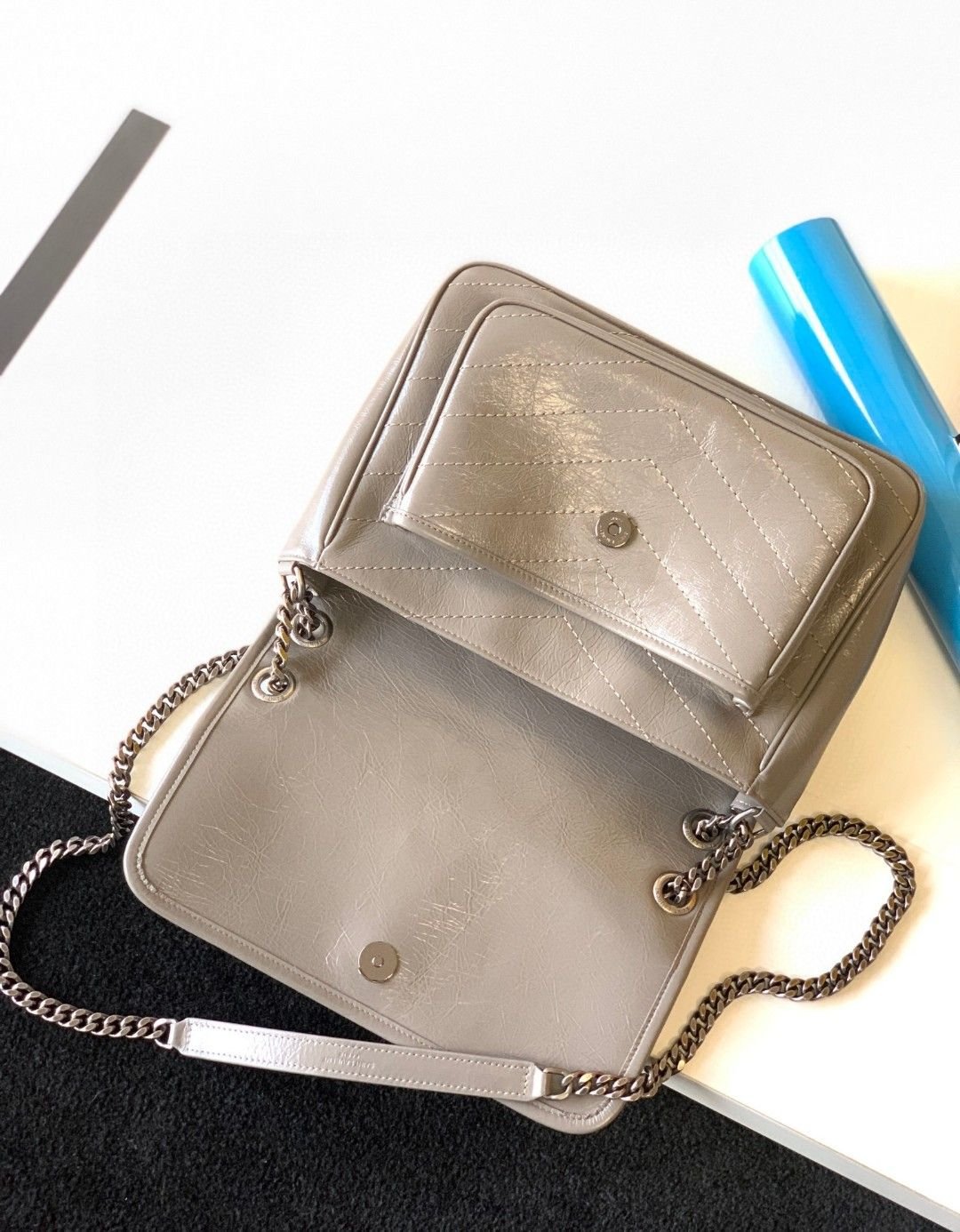 YSL NIKI BABY Retro Leather Handbag