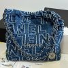 Chanel 24A 22Bag medium denim garbage bag AS3261W1080