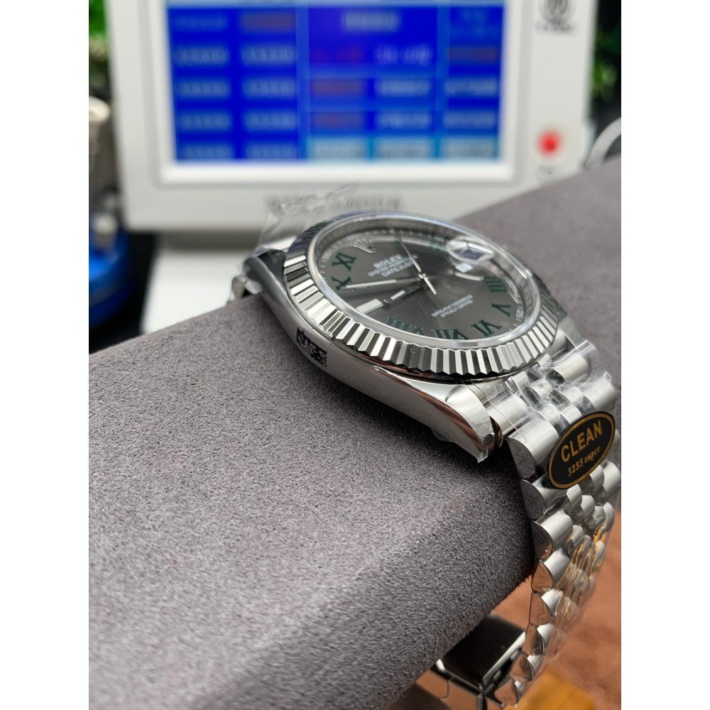 Rolex Datejust 126334 Grey And Green Roman Dial Two Tone Swiss 3235 Movement