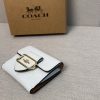 Coach September new signature logo patent leather premium leather wallet