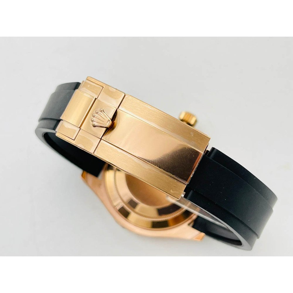 Rolex Yacht-Master 116655 Yellow Gold Black Ceramic Bezel Rubber Strap 3235 Movement