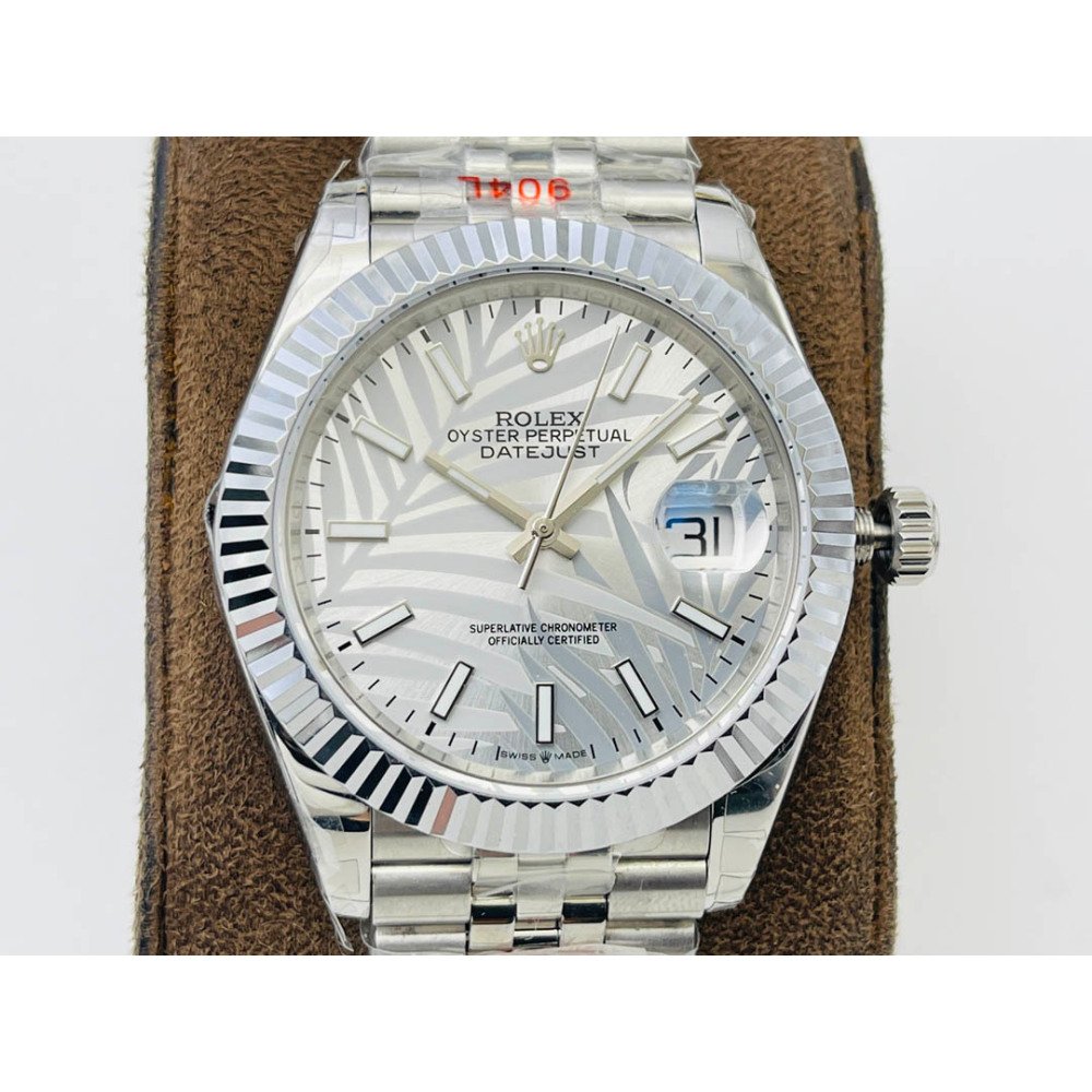 Rolex Datejust 126231 White Palm Dial White Gold Jubilee Bracelet Swiss Clone Movement