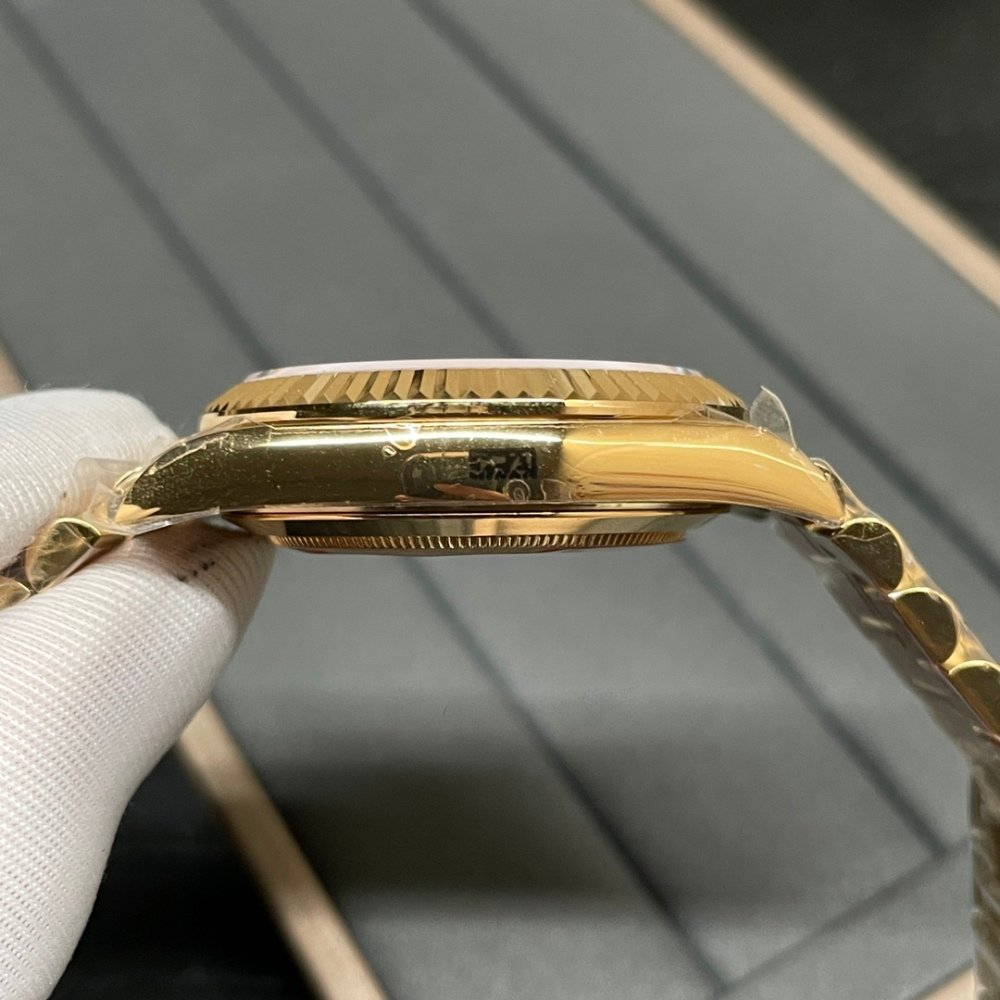 Rolex Day-Date 228238 Rose Gold Black Crystal Dial President Bracelet Swiss 3255 Movement