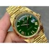 Rolex Day-Date 228238 Yellow Gold Green Crystal Dial Gain Weight President Bracelet 3255 Movement