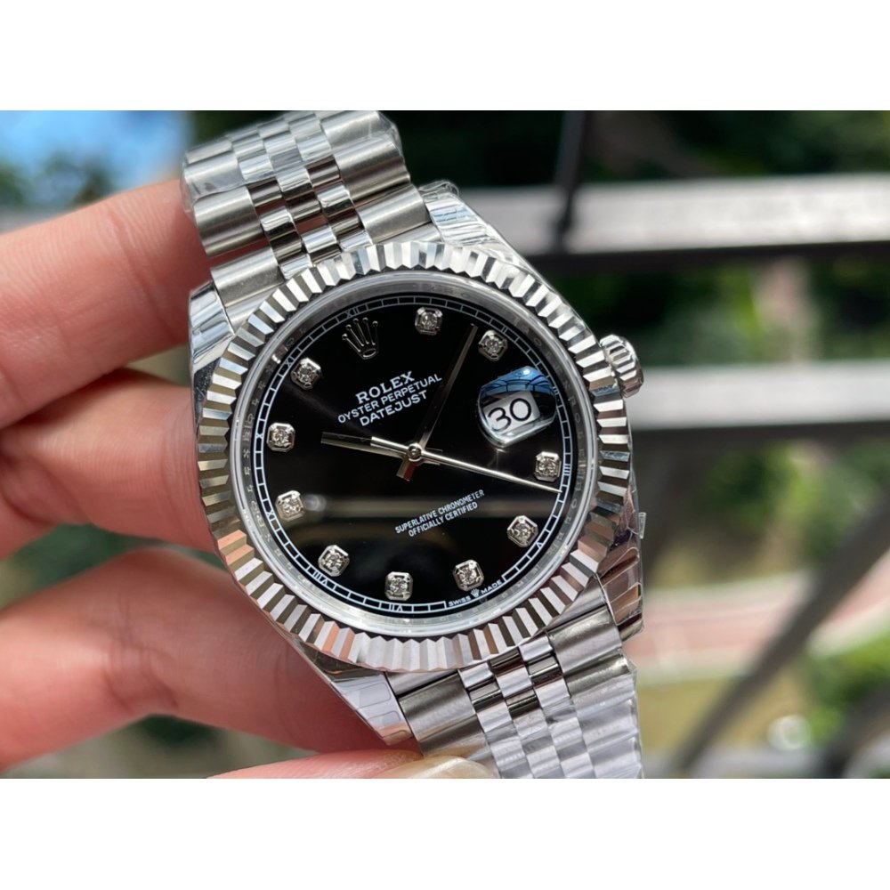 Rolex Datejust 126334 Black Diamond Dial Jubilee Bracelet Swiss 3235 Movement