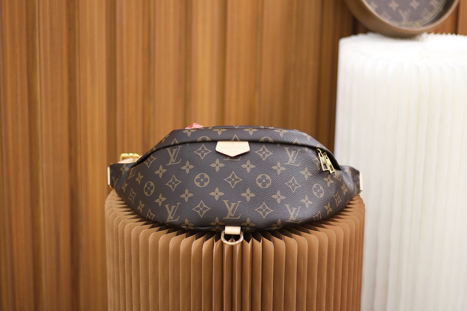 BUMBA waist bag m43644 French original leather full steel hardware