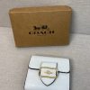Coach September new signature logo patent leather premium leather wallet