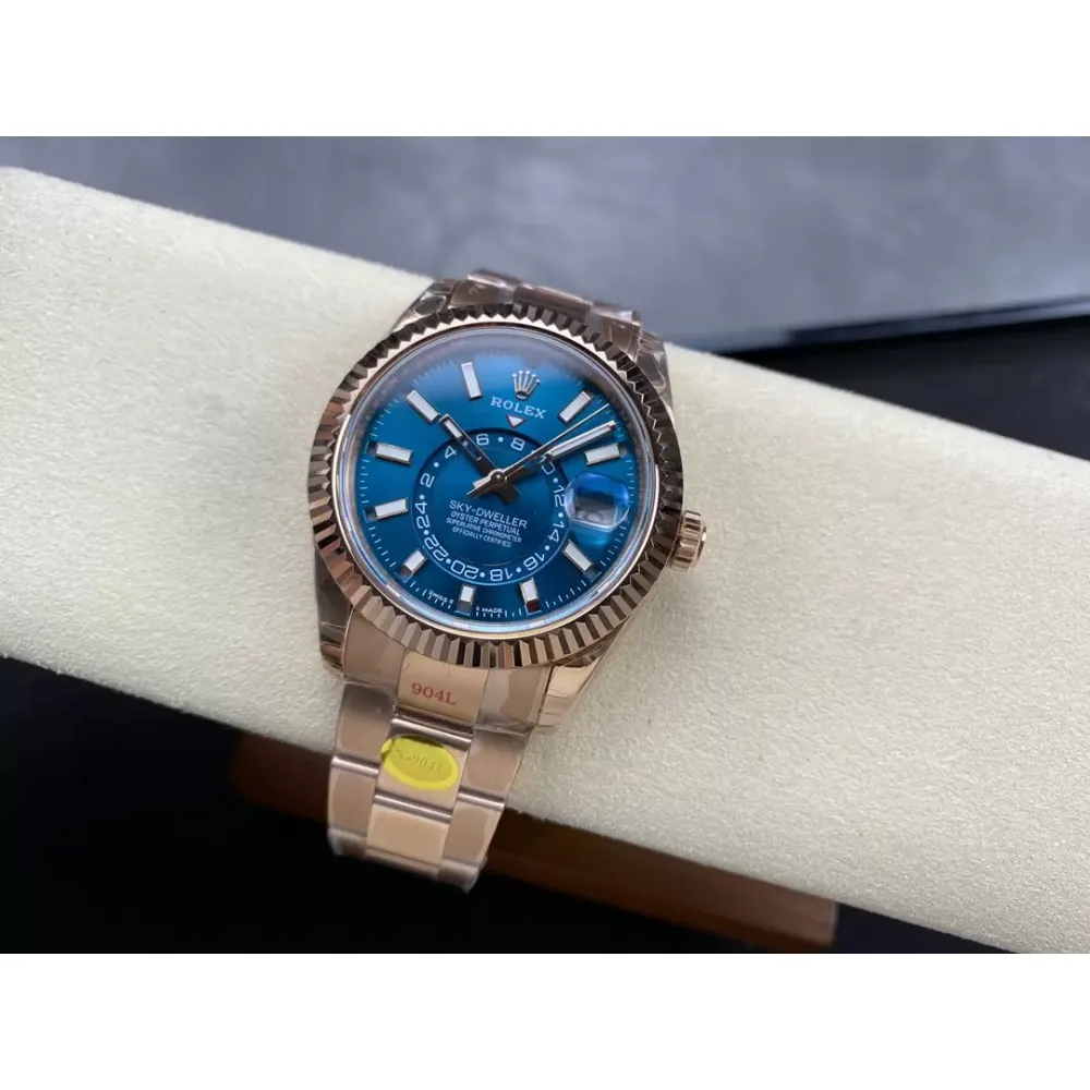 Rolex Sky-Dweller 336935 Skywalker Rose Gold And Blue Dial Steel Swiss 2824 Movement