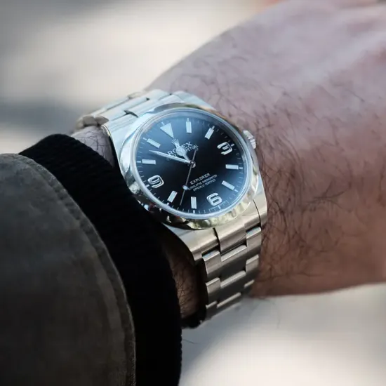 Rolex Explorer I MKII Stainless Steel Black Arabic Index 39mm 214270-0003 Unworn