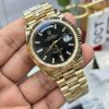 Rolex Day-Date 228238 Black Crystal Dial Yellow Gold President Bracelet Swiss 3255 Movement