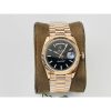 Rolex Day-Date Rose Gold Black Dial Super Clone Swiss 3255 Movement