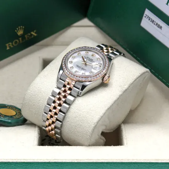 Christmas Promotion -Rolex Lady Datejust 28mm Everose Diamond Bezel Two-Tone 279381 For Women New