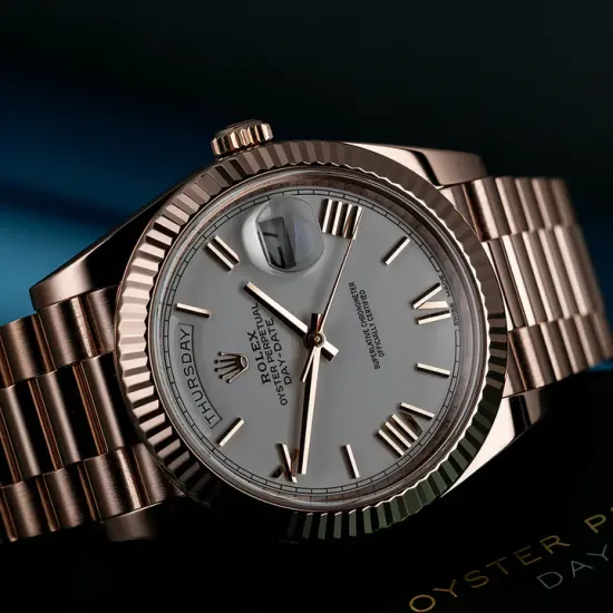 Rolex Day-Date President 40mm Everose gold White Dial 228235-0032 Unworn