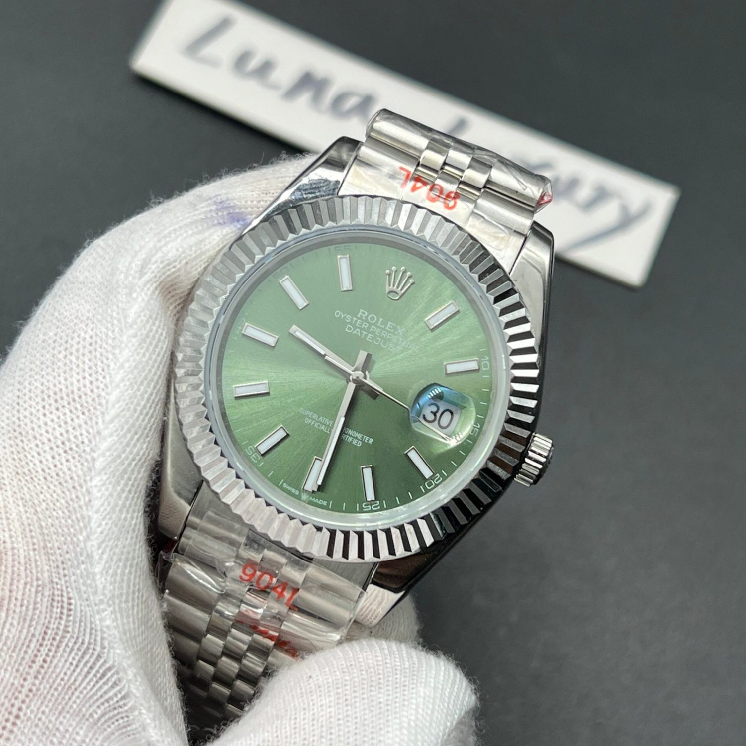 Rolex Datejust 41 Mint Green Dial Steel & White Gold m126334-0028