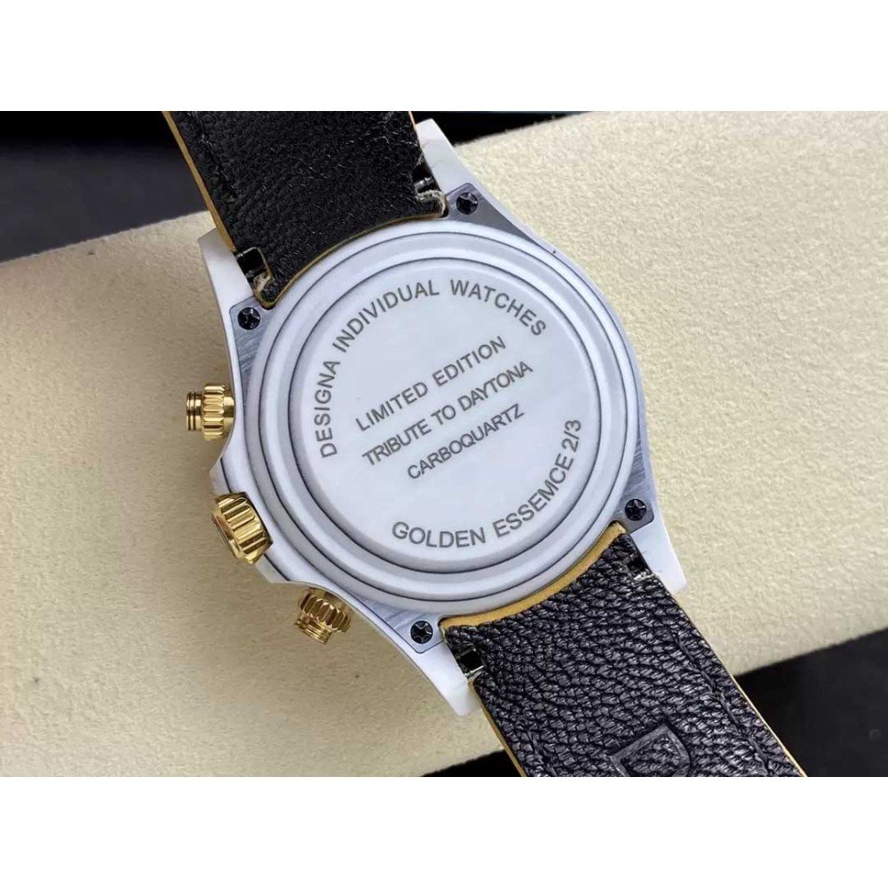 Rolex DIW Modified Datona Yellow Gold Dial Swiss 4130 Movement