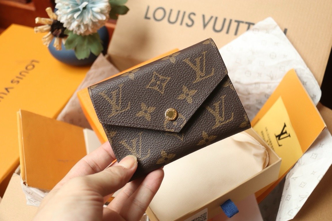 LV Monogram Blue Card Holder
