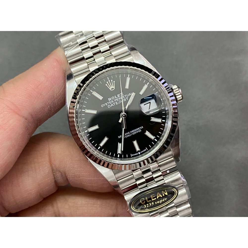 Rolex Datejust 126234 Black Dial Jubilee Bracelet Swiss 3235 Movement