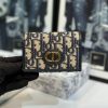 montaigne glycine wallet in blue oblique print fabric