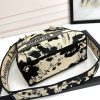 𝐃𝐢𝐨𝐫 𝐃-𝐋𝐈𝐓𝐄 handbag Black peony five-grid embroidery