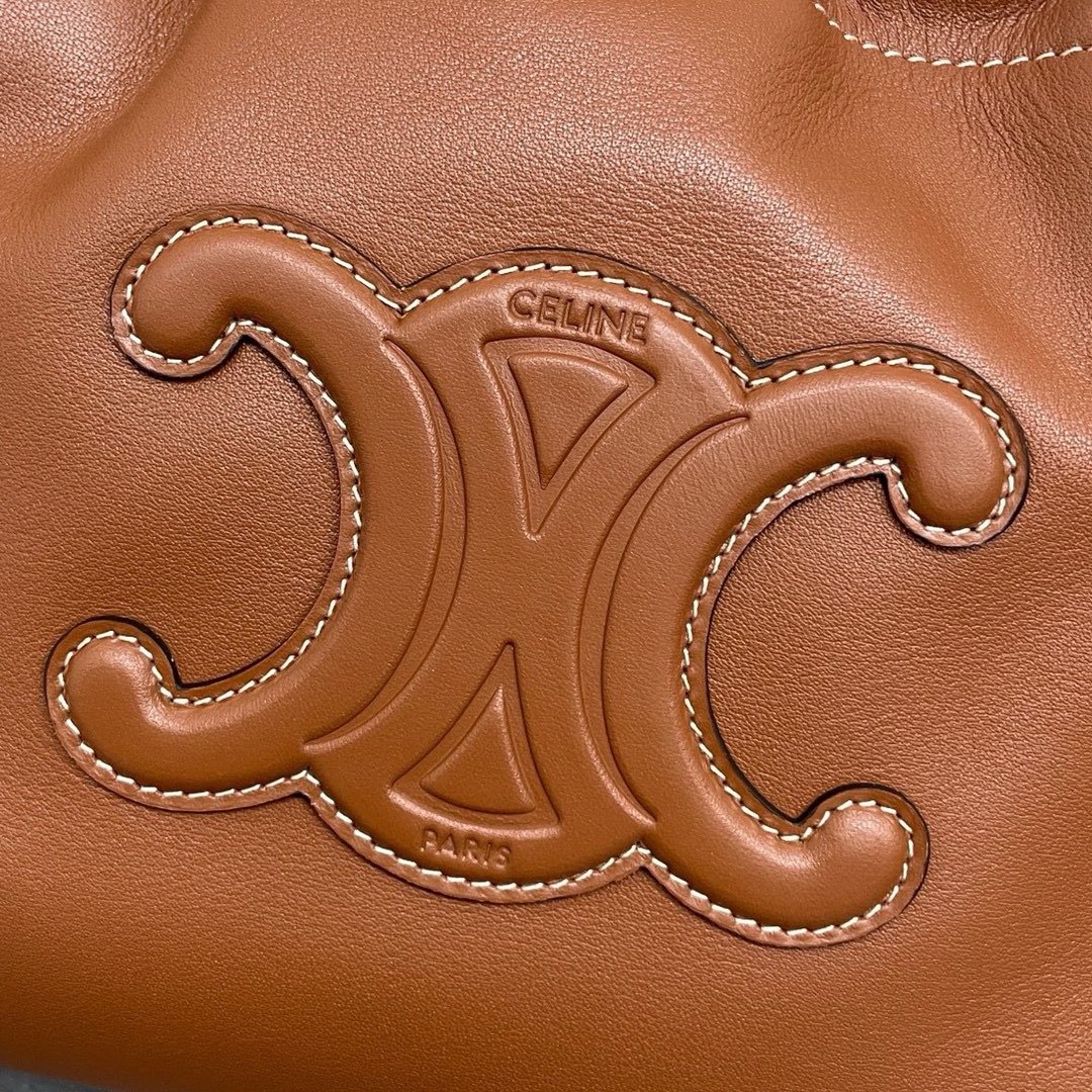 CABAS TRIOMPHE Cuir Small Shopper Drawstring Bag in Smooth Calfskin