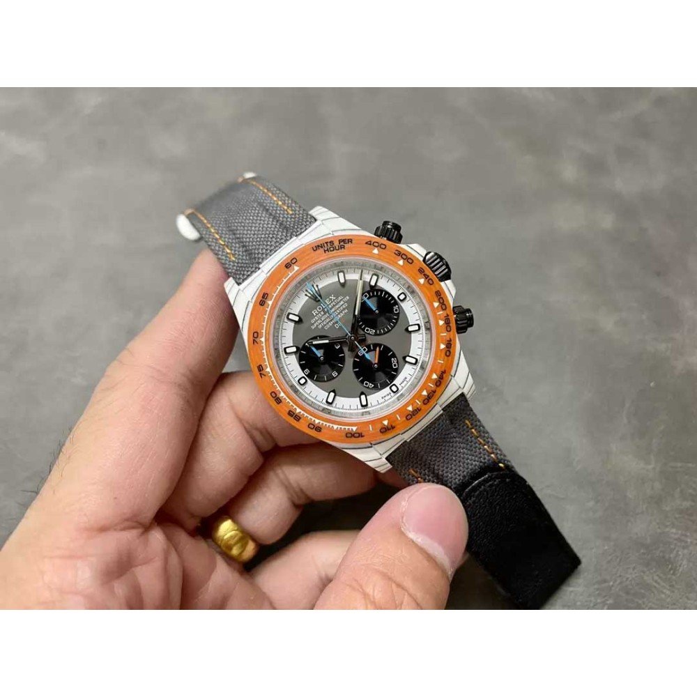 Rolex DIW Modified Datona Orange White Dial Swiss 4130 Movement