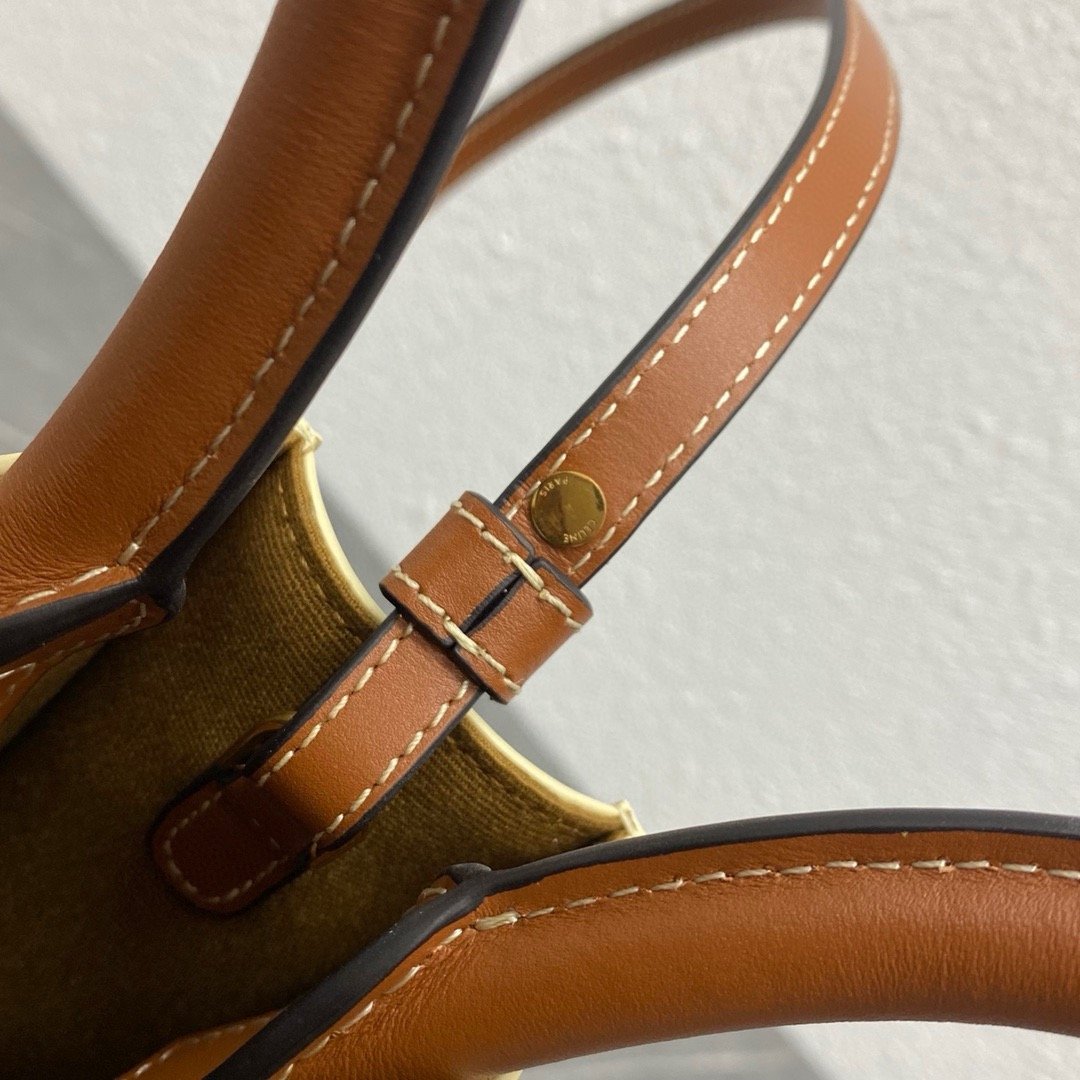 Celline Triomphe Mini Tote Beige 17-20-6