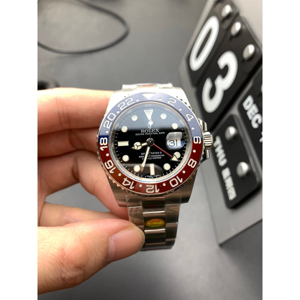 Rolex GMT Master II 126710BLRO Pepsi Black Dial Steel Super Clone 3285 Movement