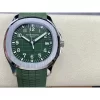 Patek Philippe Aquanaut 5168G-010 SS 3KF Best Edition Green Dial on Green Rubber Strap A324 Super Clone V3