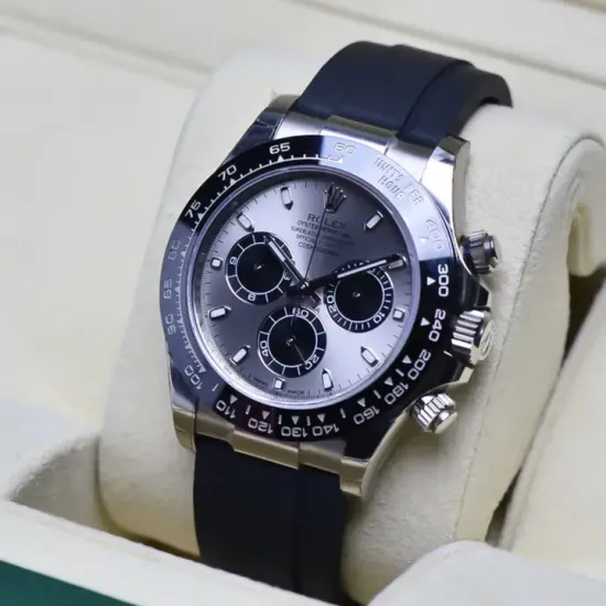 Rolex Daytona White Gold Steel Dial Oysterflex Strap 116519ln-0027