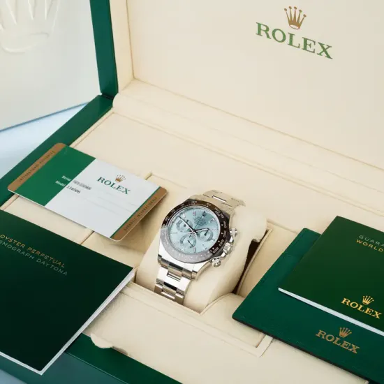 Rolex Cosmograph Daytona 40mm Platinum Ice-Blue Dial m116506-0002 Unworn
