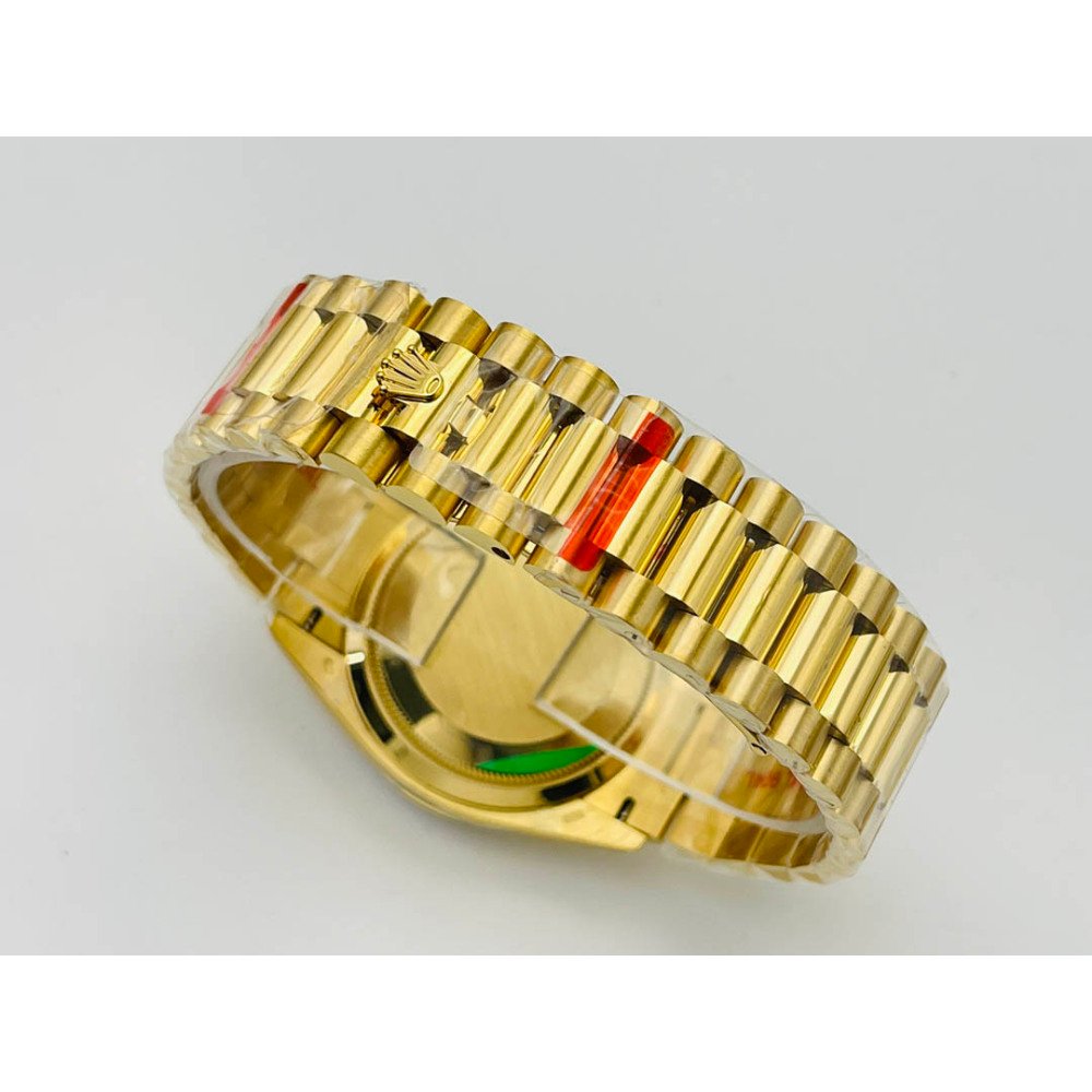 Rolex Day-Date All Gold Green Dial Diamond Bezel Swiss Clone 3255 Movement