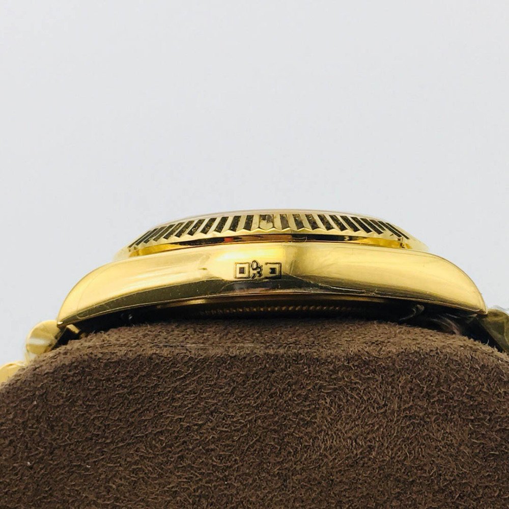 Rolex Datejust 16238 Black Onyx Dial Yellow Gold Jubilee Bracelet Swiss Clone Movement