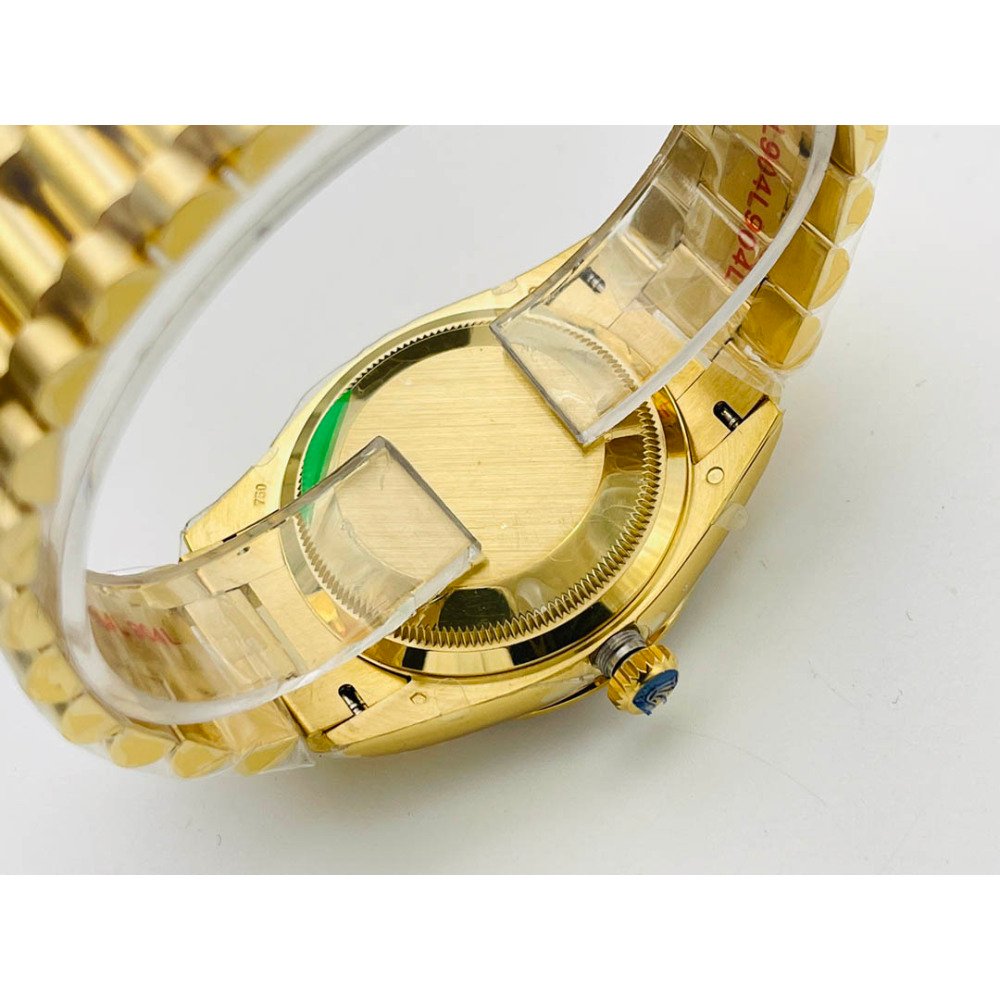 Rolex Day-Date All Gold Green Dial Diamond Bezel Swiss Clone 3255 Movement