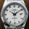 Rolex Datejust White Dial Diamond White Gold Jubilee Steel Swiss Clone Movement