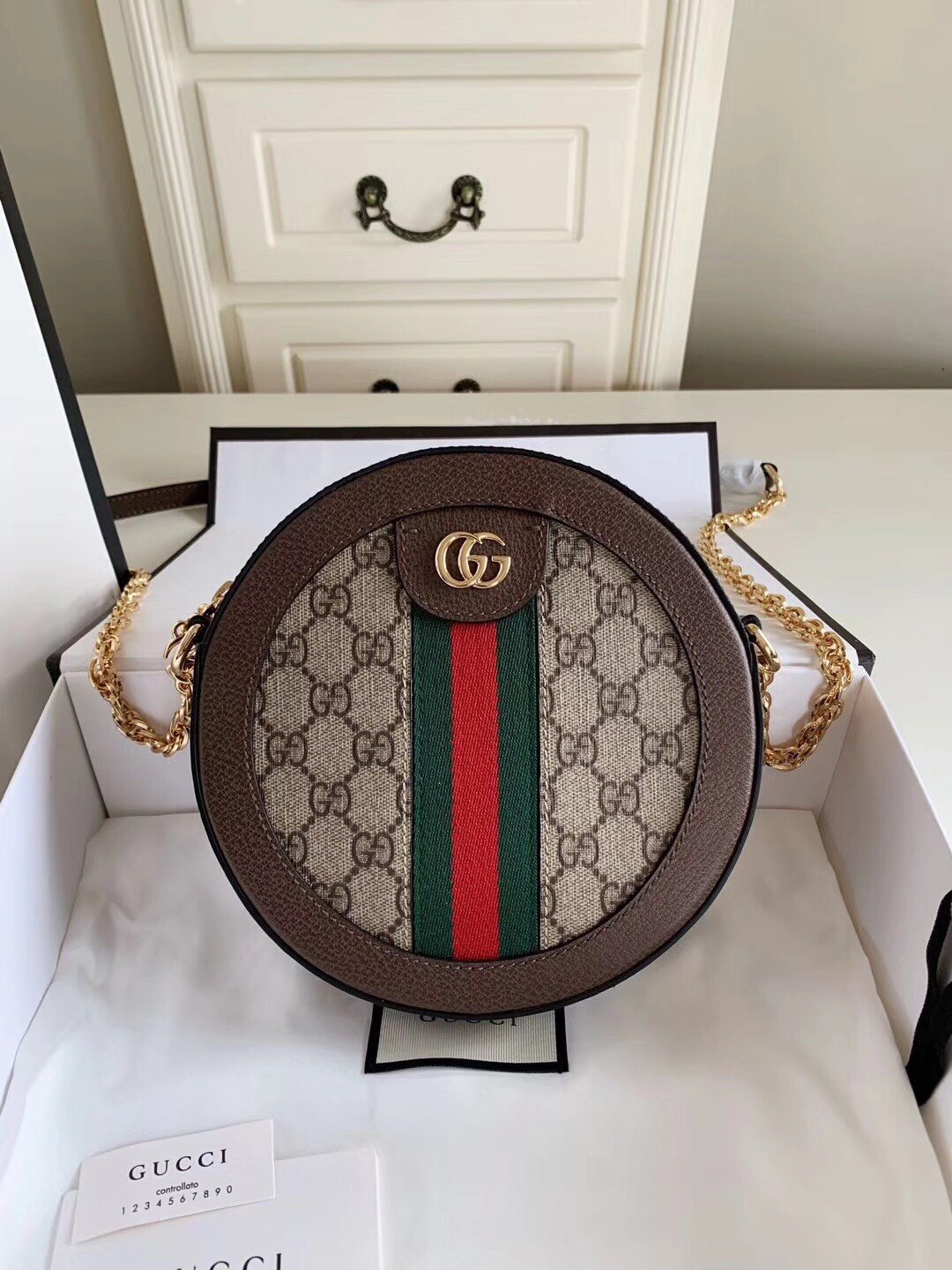 Gucci Ophidia Series Mini Round Bag