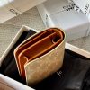 Triomphe compact wallet in shiny calfskin