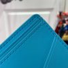 LV [Multiple short wallet] light blue (embossed)