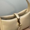 【𝑳𝑬 𝟓 𝑨 𝟕】𝙍𝙤𝙨𝙚 same style smooth plain leather 𝙃𝙊𝘽𝙊 handbag Plain leather Apricot Sheep Gold 𝟔𝟓𝟕𝟐𝟐𝟖