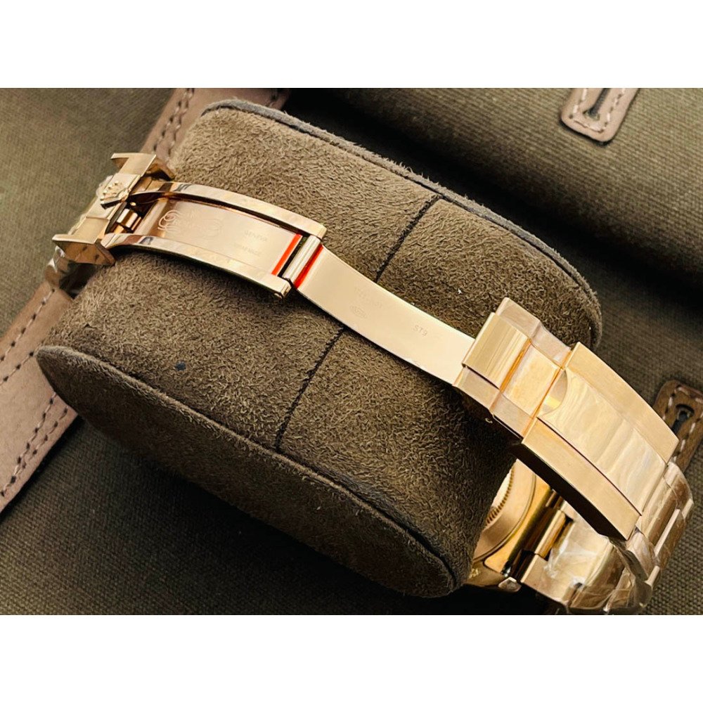 Rolex Daytona Gold Black Diamond 1:1 Super Clone 4130 Movement