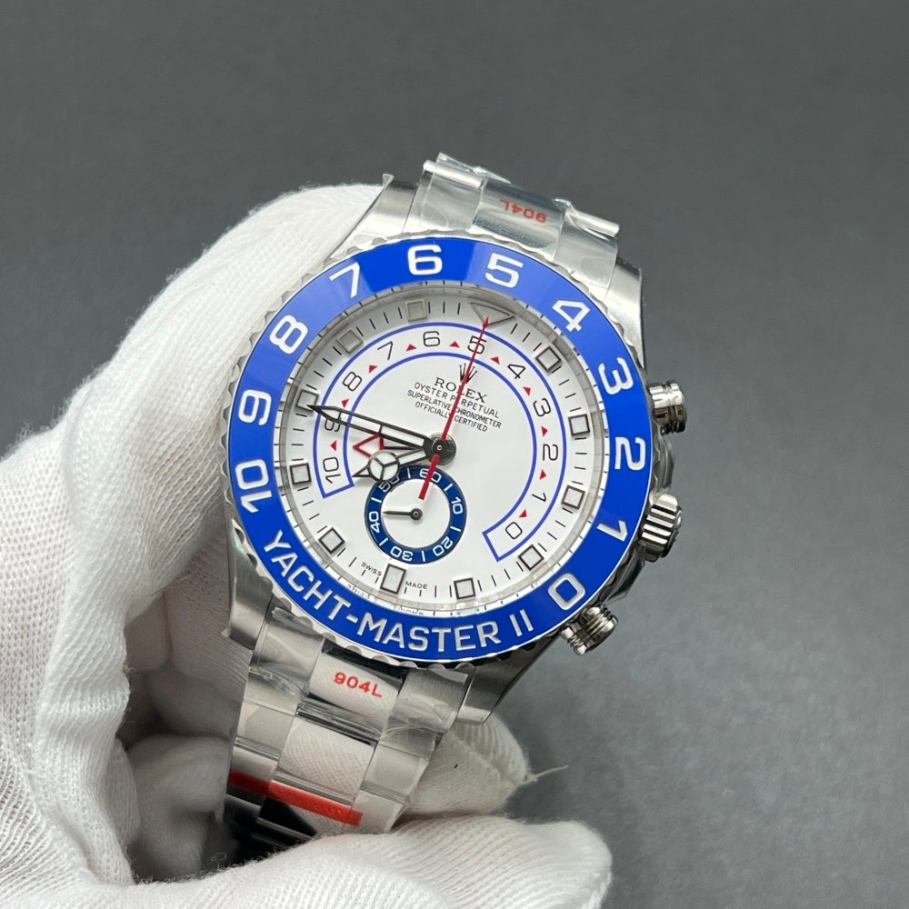 Rolex Yacht-Master 2 116680 1:1 Super Clone Blue And White Dial Steel Swiss 3235 Movement
