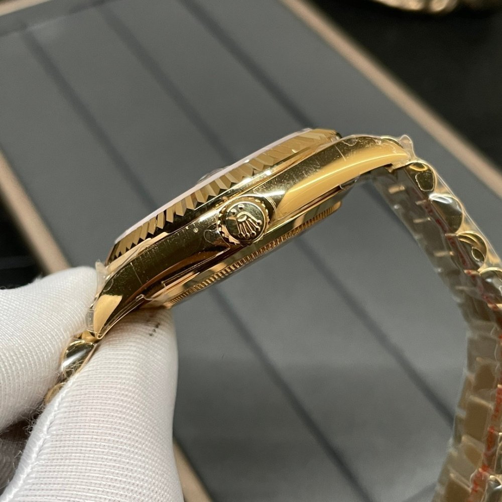 Rolex Day-Date 228238 Rose Gold Black Crystal Dial President Bracelet Swiss 3255 Movement