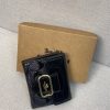 Coach September new signature logo patent leather premium leather wallet