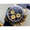 Rolex Daytona 116518 Yellow Gold Black Dial Rubber Strap A4130 Movement