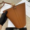 BUCKET TRIOMPHE shiny cow leather bucket bag Triomphe new bucket bag 25*22*14
