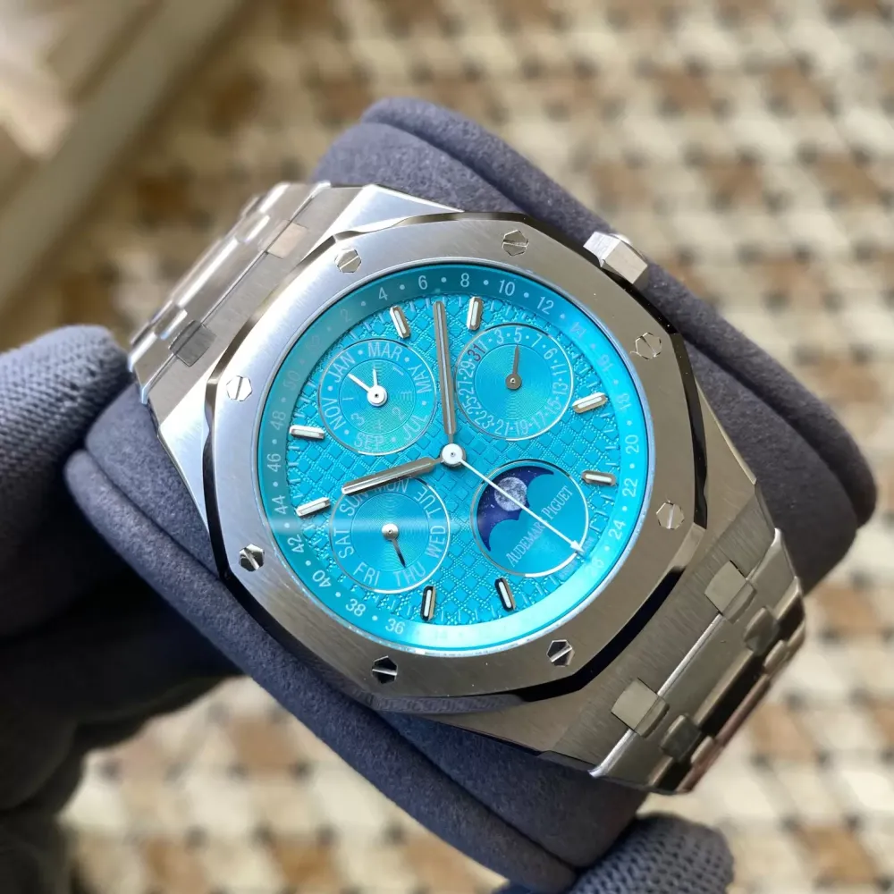 AP Royal Oak 41mm Complicated 26574 SS APS F1:1 Best Edition Tiffany Blue Dial on SS Bracelet A5134 (CHS)