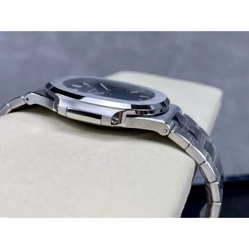 Nautilus 5811/1G 3K factory 1:1 Best Edition Blue Textured Dial on SS Bracelet A330 Super Clone