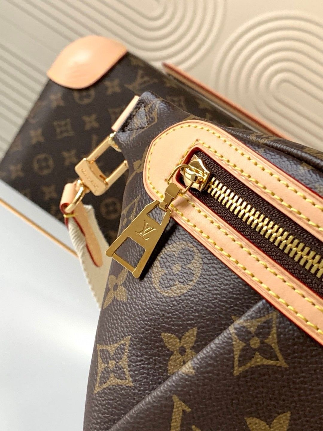 LV high rise waist bag monogram coated canvas